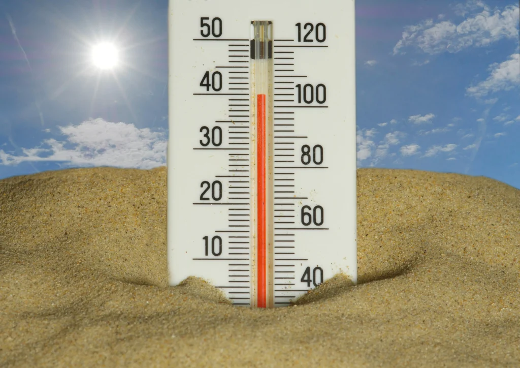 Vague de chaleur et fortes rafales de vent avec tempête de sable de lundi à mercredi