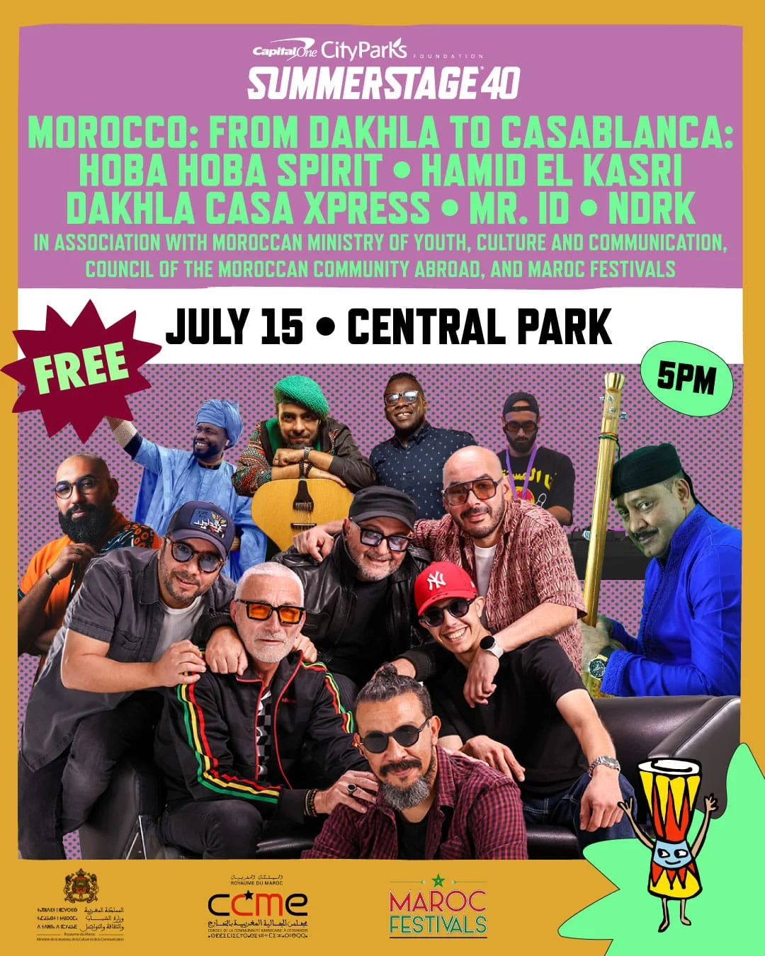 Le Maroc devient le premier pays arabe et africain mis à l’honneur au SummerStage de New York