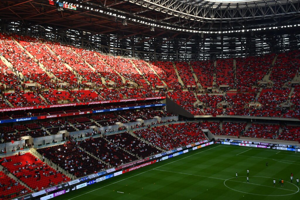 Tribunes du stade Moulay-Abdellah lors d'un match du Maroc